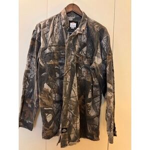 Dickies Mens Camo Long Sleeve Button Down Work Shirt Large Camouflage
